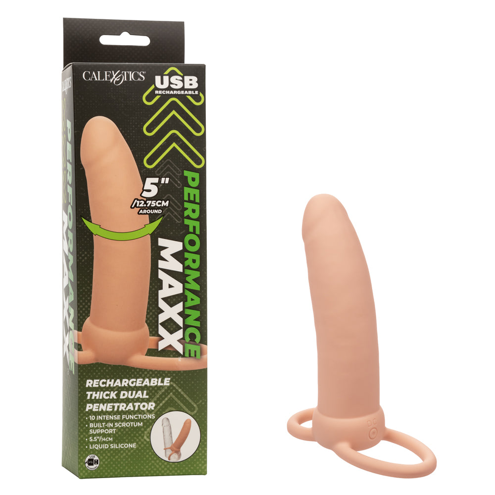 Performance Maxx Rechargeable Thick Dual Penetrator - Ivory | SE1634003