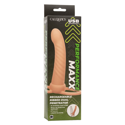 Performance Maxx Rechargeable Ribbed Dual Penetrator - Ivory | SE1634103