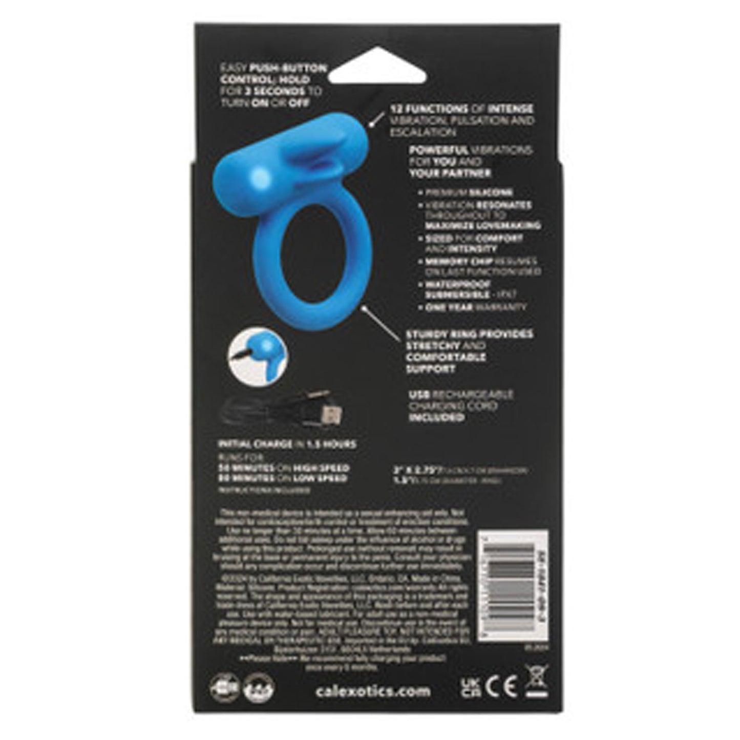 Silicone Rechargeable Double Trouble - Blue | SE1841093