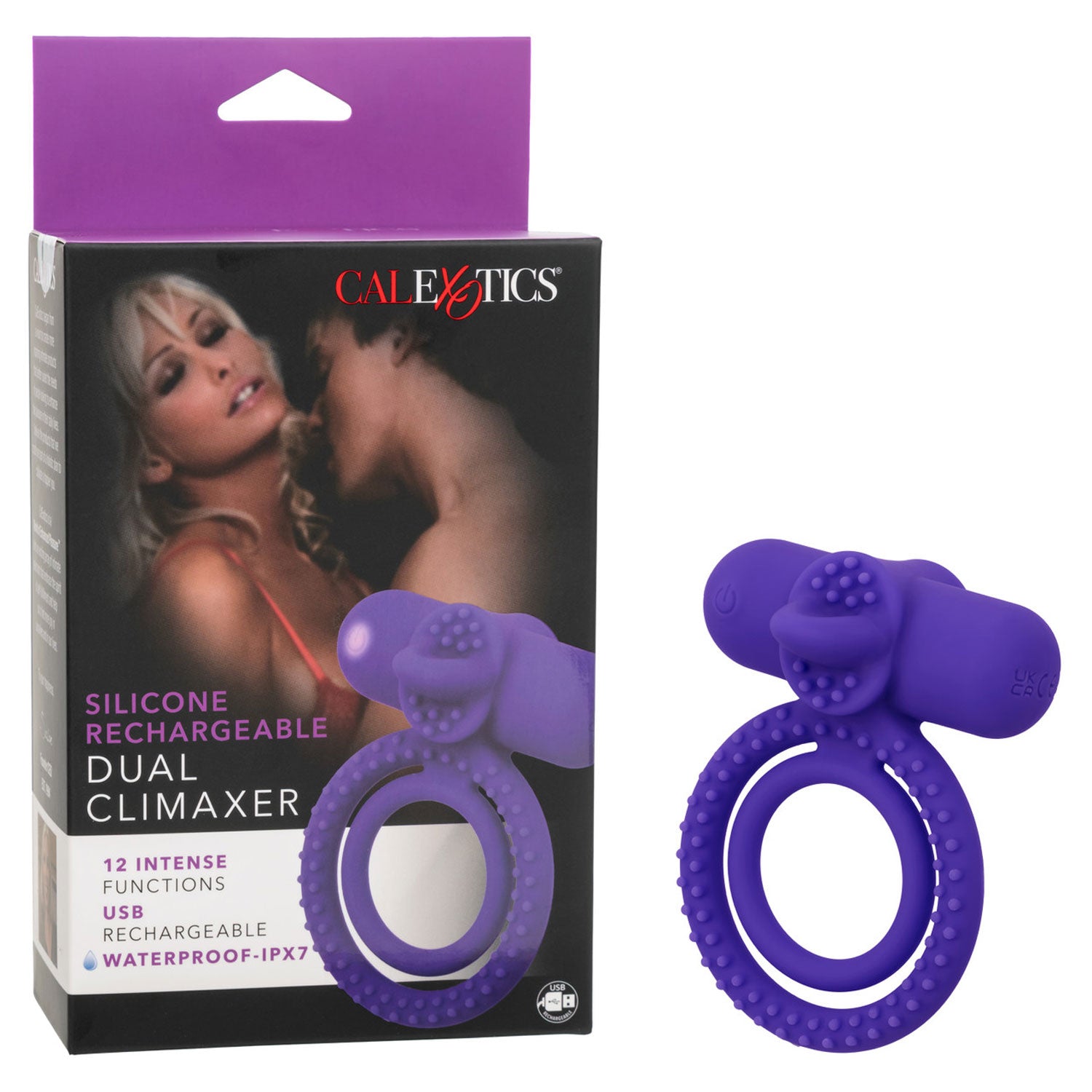 Silicone Rechargeable Dual Climaxer - Purple | SE1843053