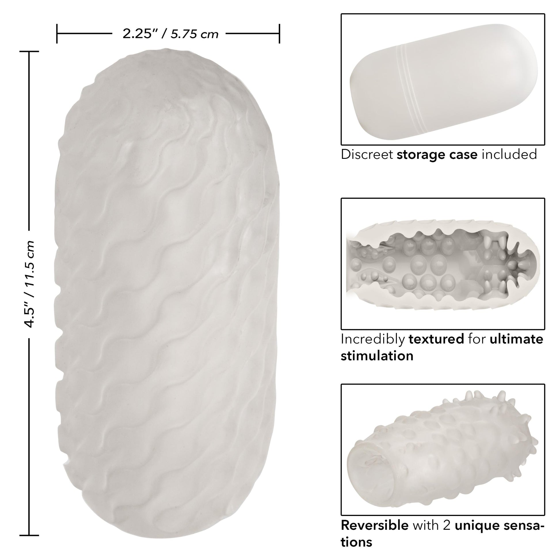 Boundless Reversible Nubby Stroker - Clear | SE2699751