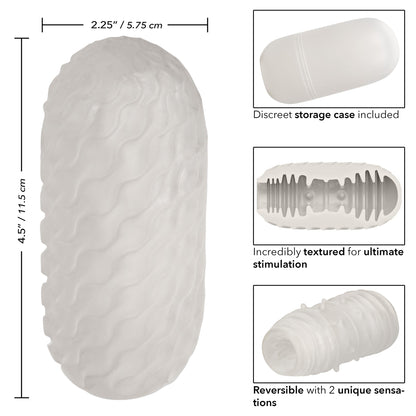 Boundless Reversible Ribbed Stroker - Clear | SE2699801