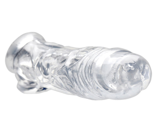 Realistic Clear Penis Enhancer and Ball Stretcher | SM-AF697