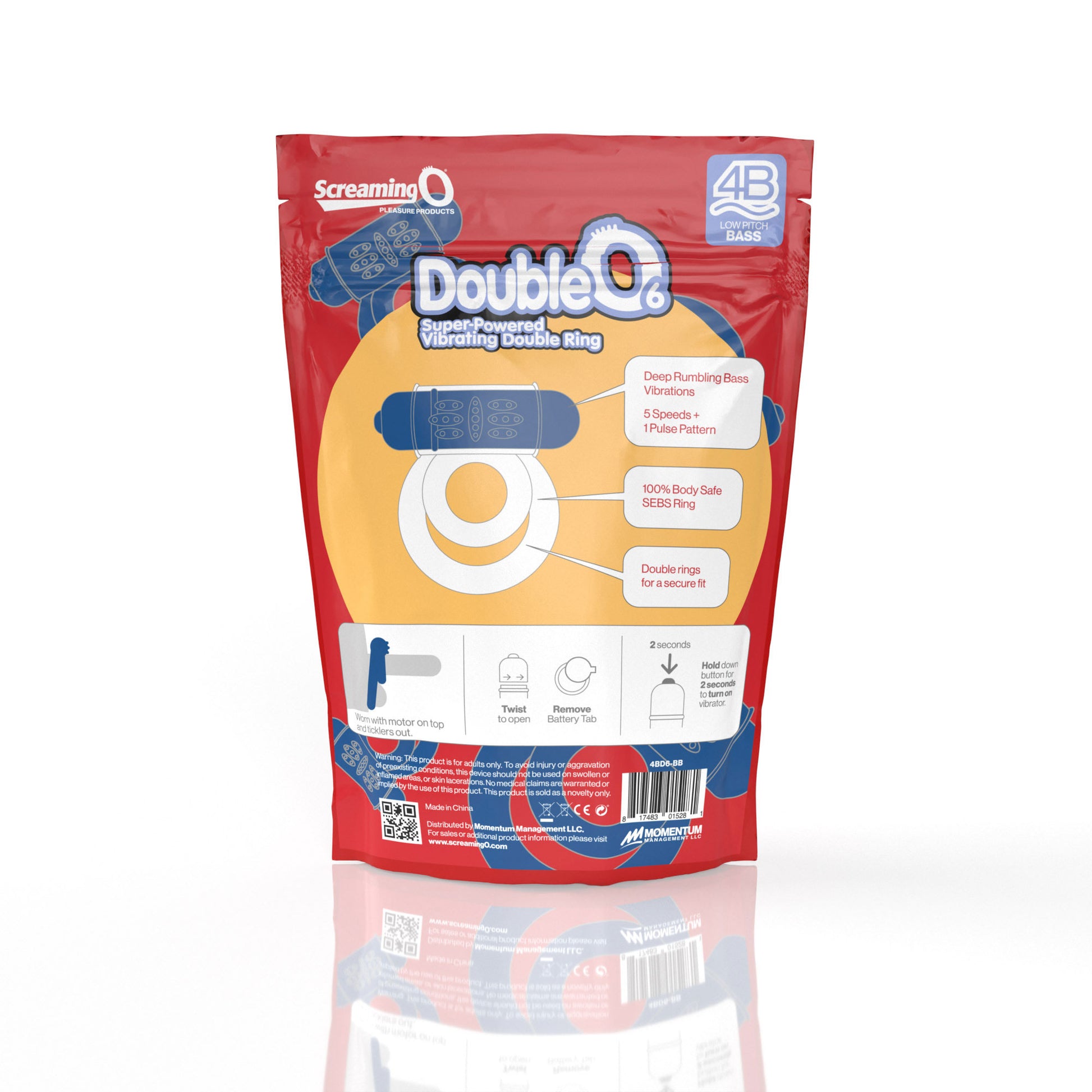 Screaming O 4b - Double O Super Powered Vibrating Double Ring - Blueberry SO-4BD6-BB 817483015281 from EdgingWarehouse.com where we sell the best male sex toys and fleshlight type strokers for masturbation, edging and gooning and other men's health and se