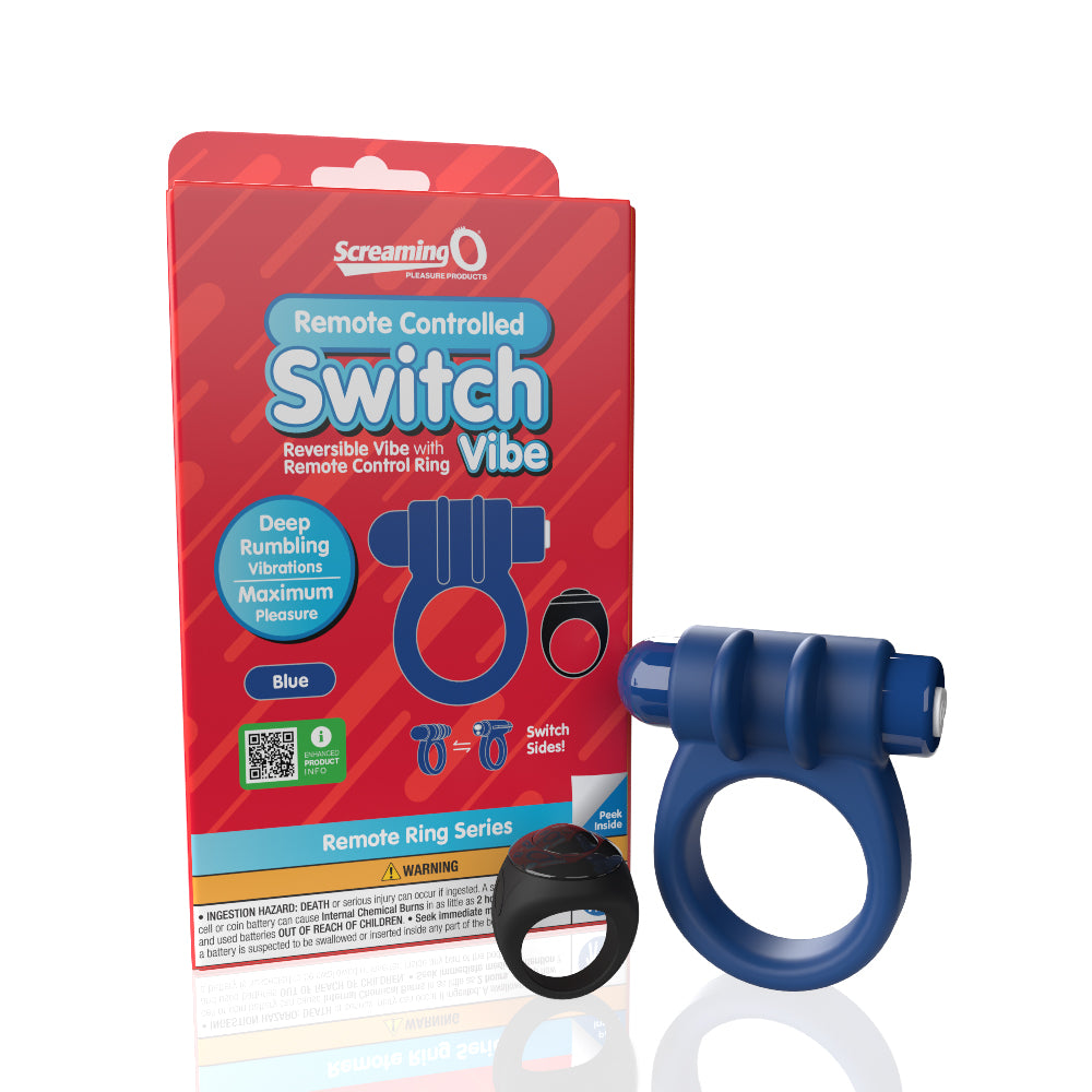 Screaming O Remote Controlled Switch Vibrating Ring - Blue | SO-ARCSW-BU