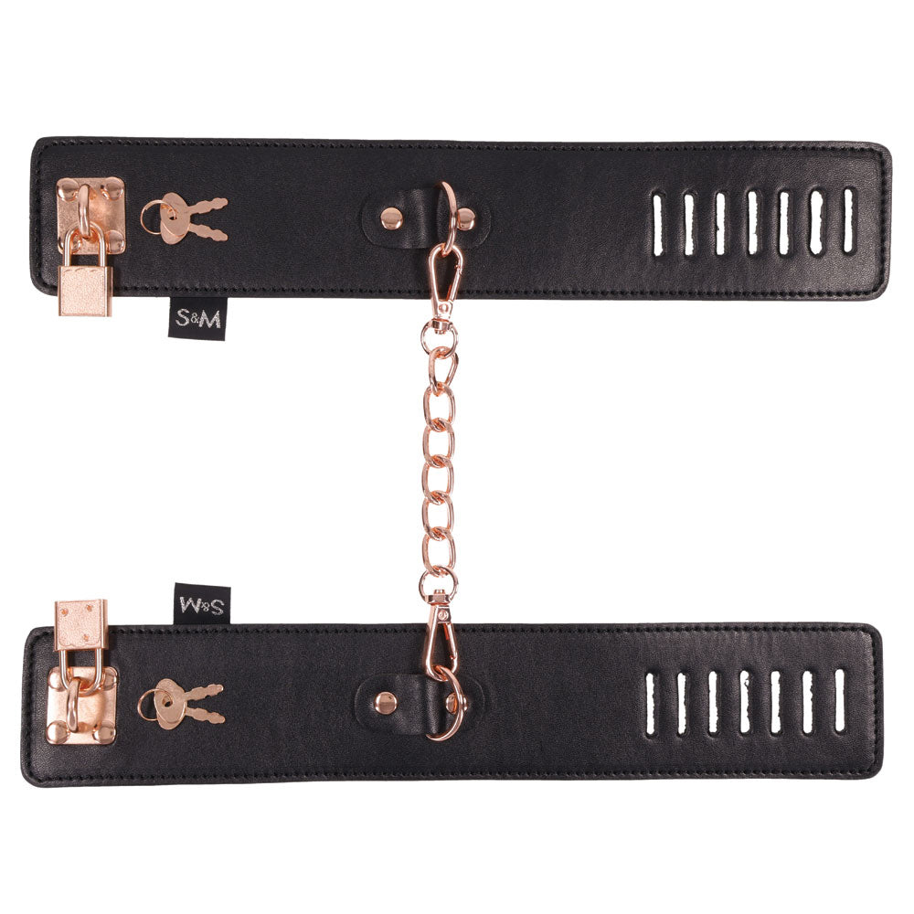 Brat Locking Cuffs - Black | Sportsheets | SS09849 | 646709098490 from EdgingWarehouse.com and EroticWarehouse.com where we sell the best adult sex toys and fleshlight type strokers for masturbation, edging and gooning and other adult health and sexual we