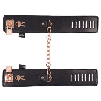 Brat Locking Cuffs - Black | Sportsheets | SS09849 | 646709098490 from EdgingWarehouse.com and EroticWarehouse.com where we sell the best adult sex toys and fleshlight type strokers for masturbation, edging and gooning and other adult health and sexual we