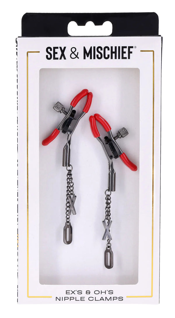eX's and Oh's Nipple Clamps | Sportsheets | SS09983 | 646709099831 from EdgingWarehouse.com and EroticWarehouse.com where we sell the best adult sex toys and fleshlight type strokers for masturbation, edging and gooning and other adult health and sexual w