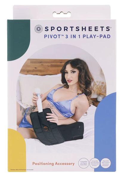 Pivot 3 in 1 Play Pad - Black | Sportsheets | SS36009 | 646709360092 from EdgingWarehouse.com and EroticWarehouse.com where we sell the best adult sex toys and fleshlight type strokers for masturbation, edging and gooning and other adult health and sexual