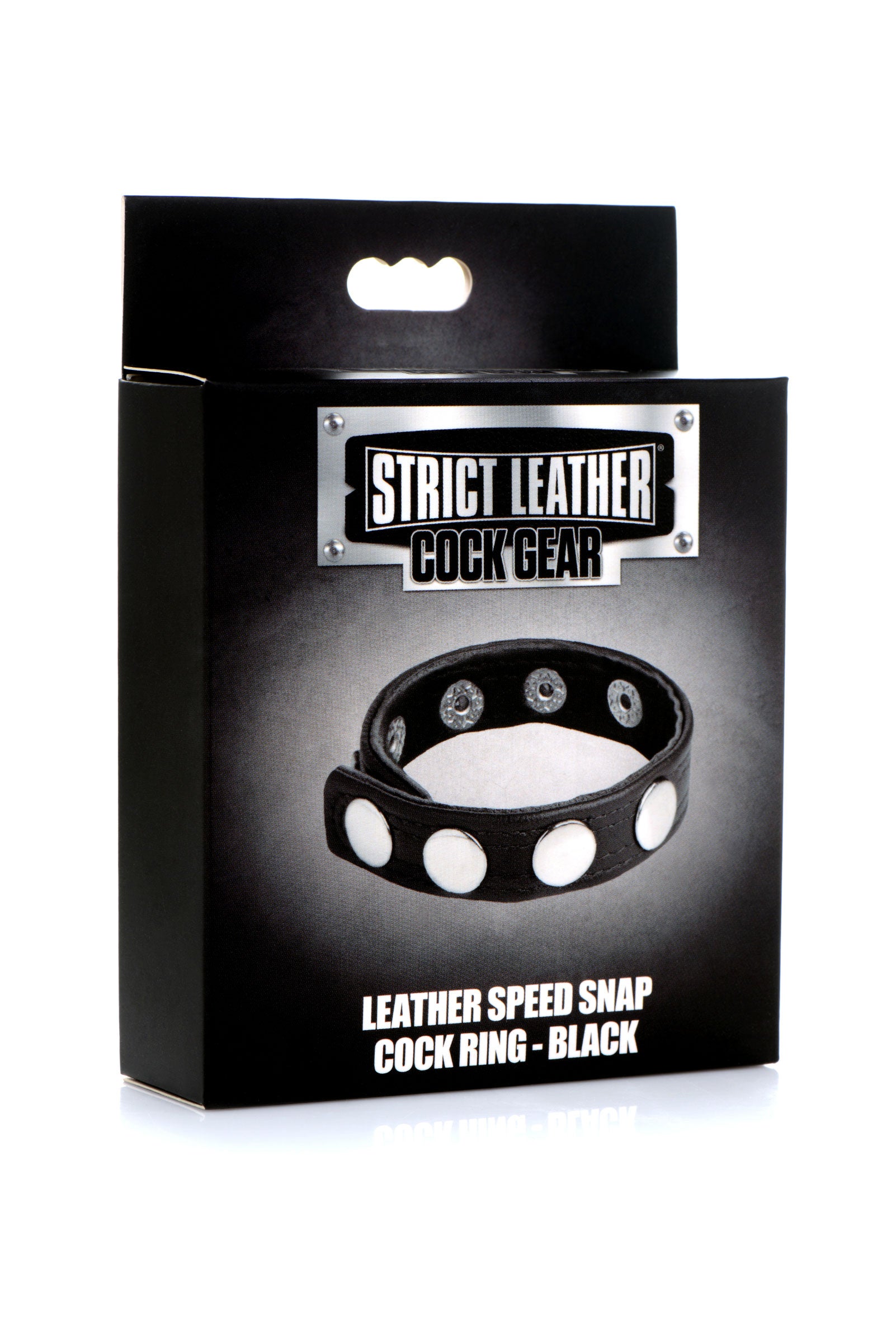 Cock Gear Leather Speed Snap Cock Ring - Black STR-AG845-BLK 848518045553 from EdgingWarehouse.com where we sell the best male sex toys and fleshlight type strokers for masturbation, edging and gooning and other men's health and sexual wellness items.