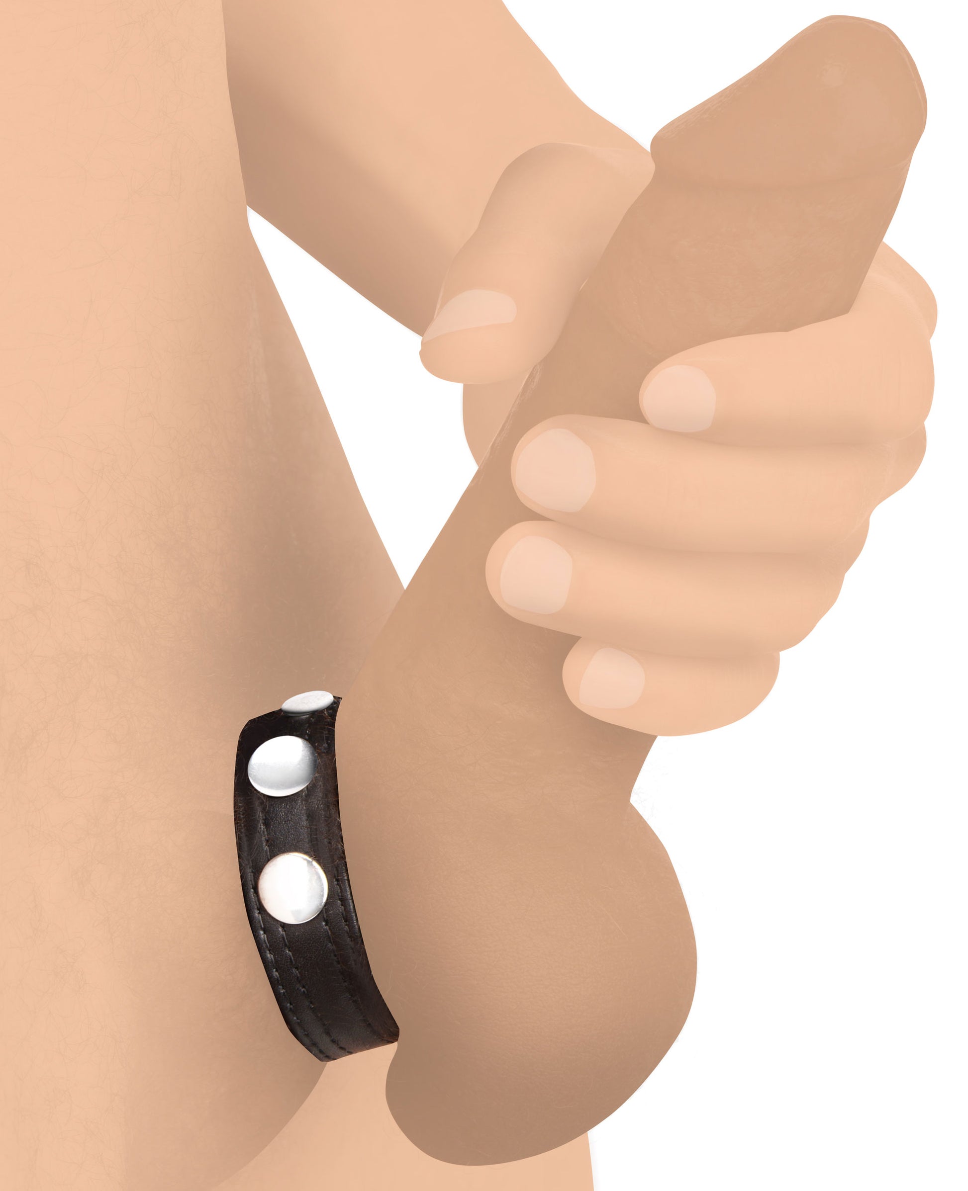 Cock Gear Leather Speed Snap Cock Ring - Black STR-AG845-BLK 848518045553 from EdgingWarehouse.com where we sell the best male sex toys and fleshlight type strokers for masturbation, edging and gooning and other men's health and sexual wellness items.