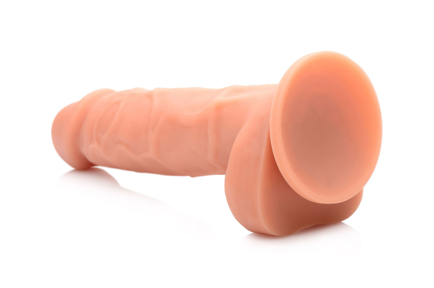 Power Pecker 7 Inch Silicone Dildo With Balls - Flesh | SU-AG371FLSH