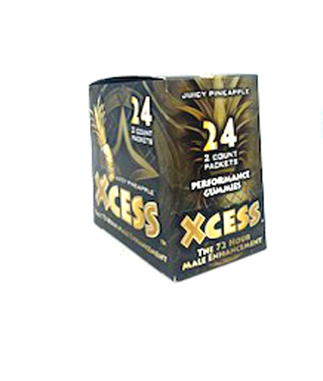 Xcess Cube Gummy 2 Count 24 Pcs Display - Male Enhancement - Juicy Pineapple | TS-XCESGUM24