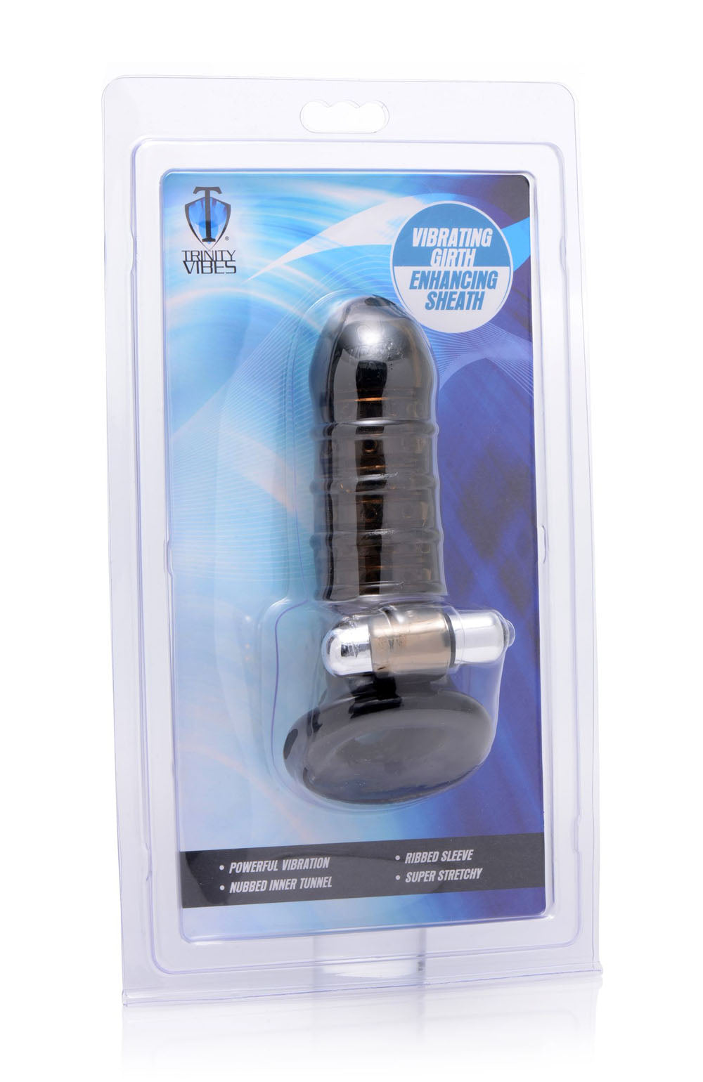 Vibrating Girth Enhancing Sheath - Black | TV-AF150