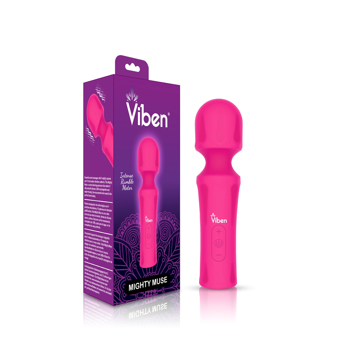 Mighty Muse - Hot Pink - Powerful Personal Wand - Massager VB-75015 810080750159 from EdgingWarehouse.com where we sell the best male sex toys and fleshlight type strokers for masturbation, edging and gooning and other men's health and sexual wellness ite