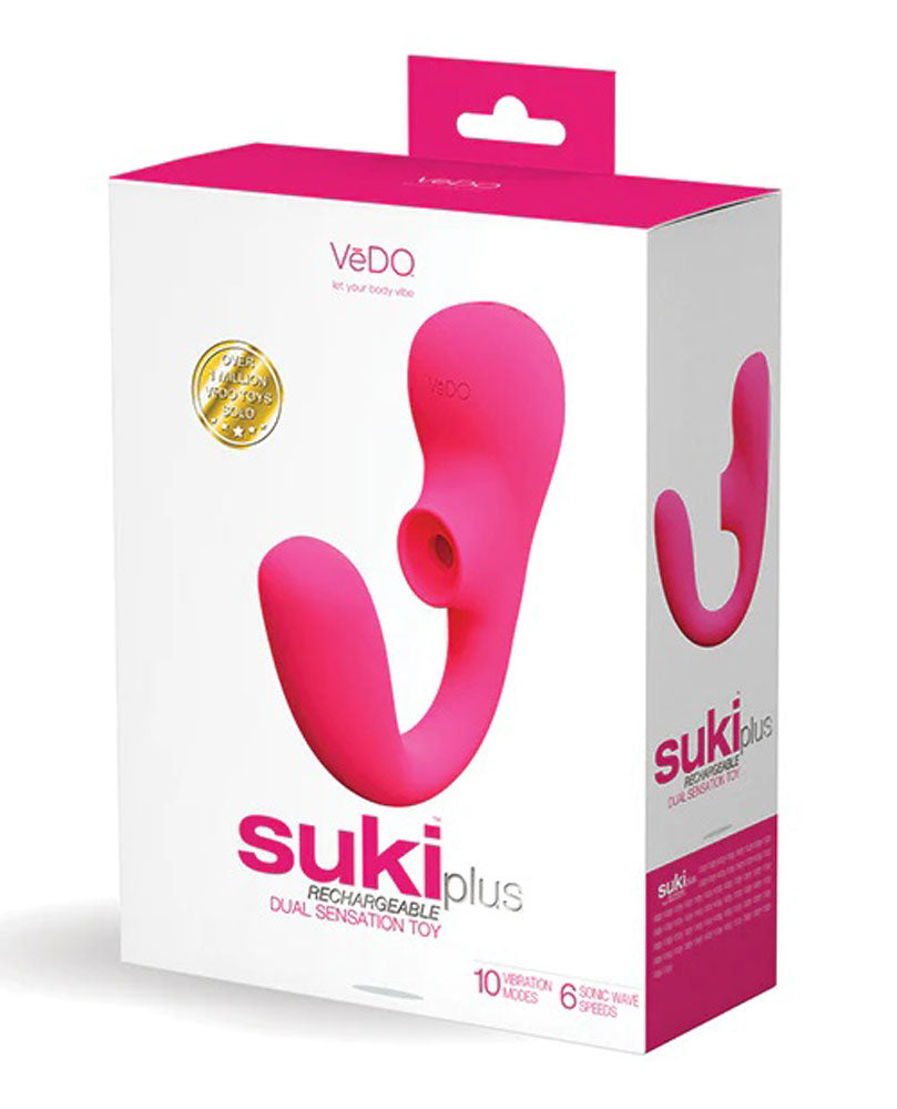 Suki Plus Rechargeable Dual Sonic Vibe - Foxy Pink | VeDO | VI-F1409 | 792816281567 from EdgingWarehouse.com and EroticWarehouse.com where we sell the best adult sex toys and fleshlight type strokers for masturbation, edging and gooning and other adult he