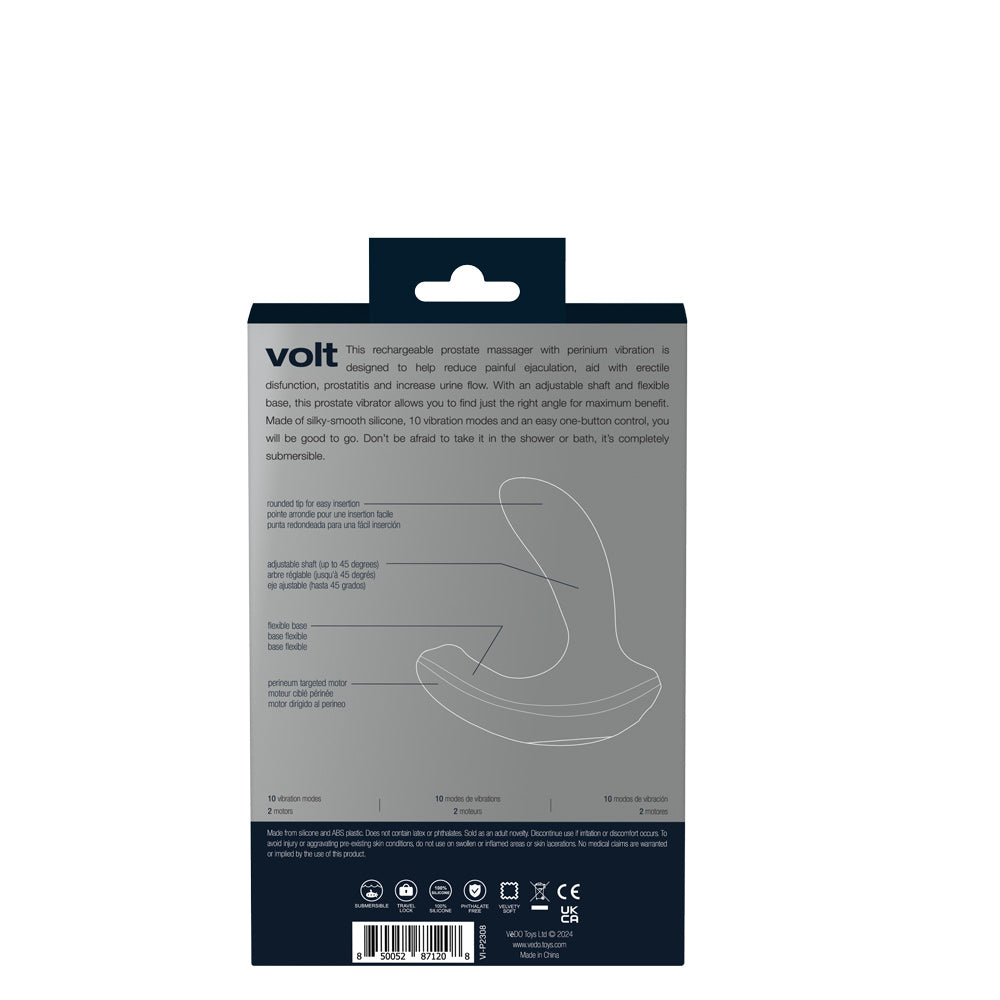 Volt Rechargeable Prostate Vibe - Black | VI-P2308