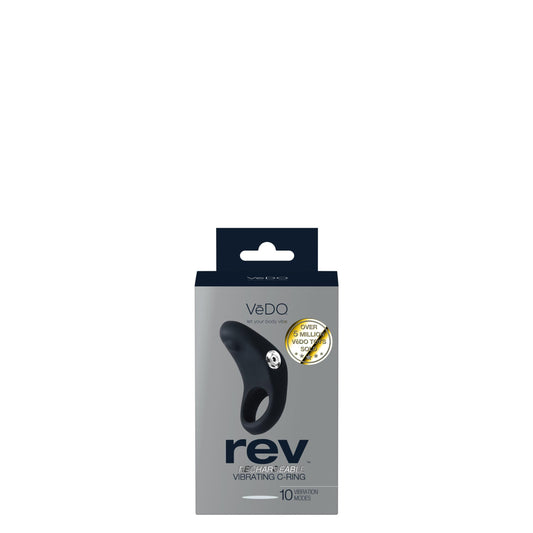 Rev Rechargeable Vibrating C-Ring - Black | VI-R1008