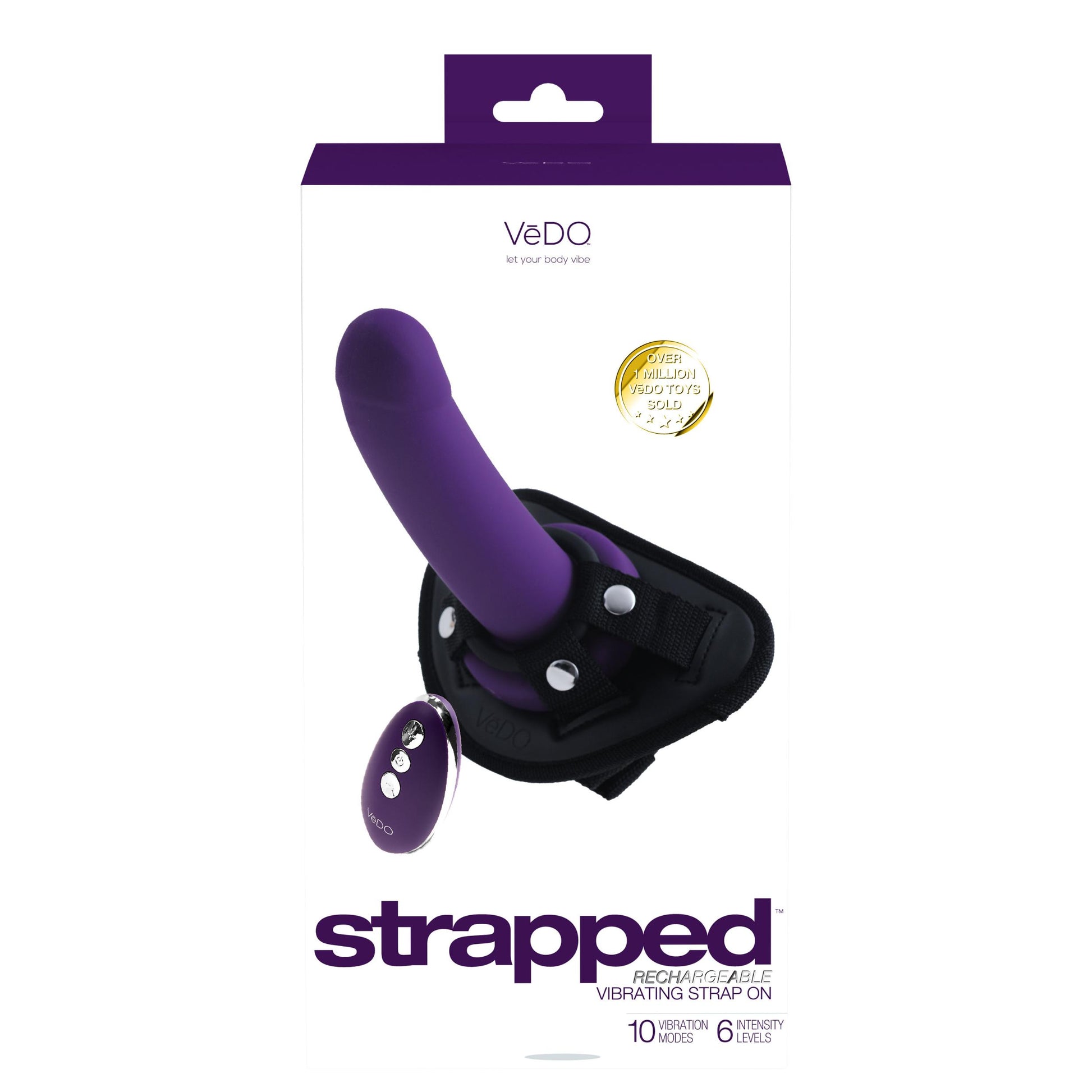 Strapped Rechargeable Strap on - Purple | Sale Specials | VI-S0713 | 716053727862 from EdgingWarehouse.com and EroticWarehouse.com where we sell the best adult sex toys and fleshlight type strokers for masturbation, edging and gooning and other adult heal