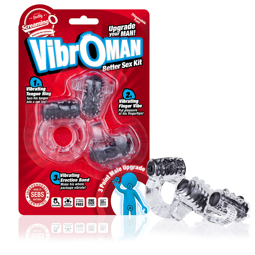 Screaming O Vibro Man - Each - Black | Screaming O | VIB-BL-101E | 817483011924 from EdgingWarehouse.com and EroticWarehouse.com where we sell the best adult sex toys and fleshlight type strokers for masturbation, edging and gooning and other adult health