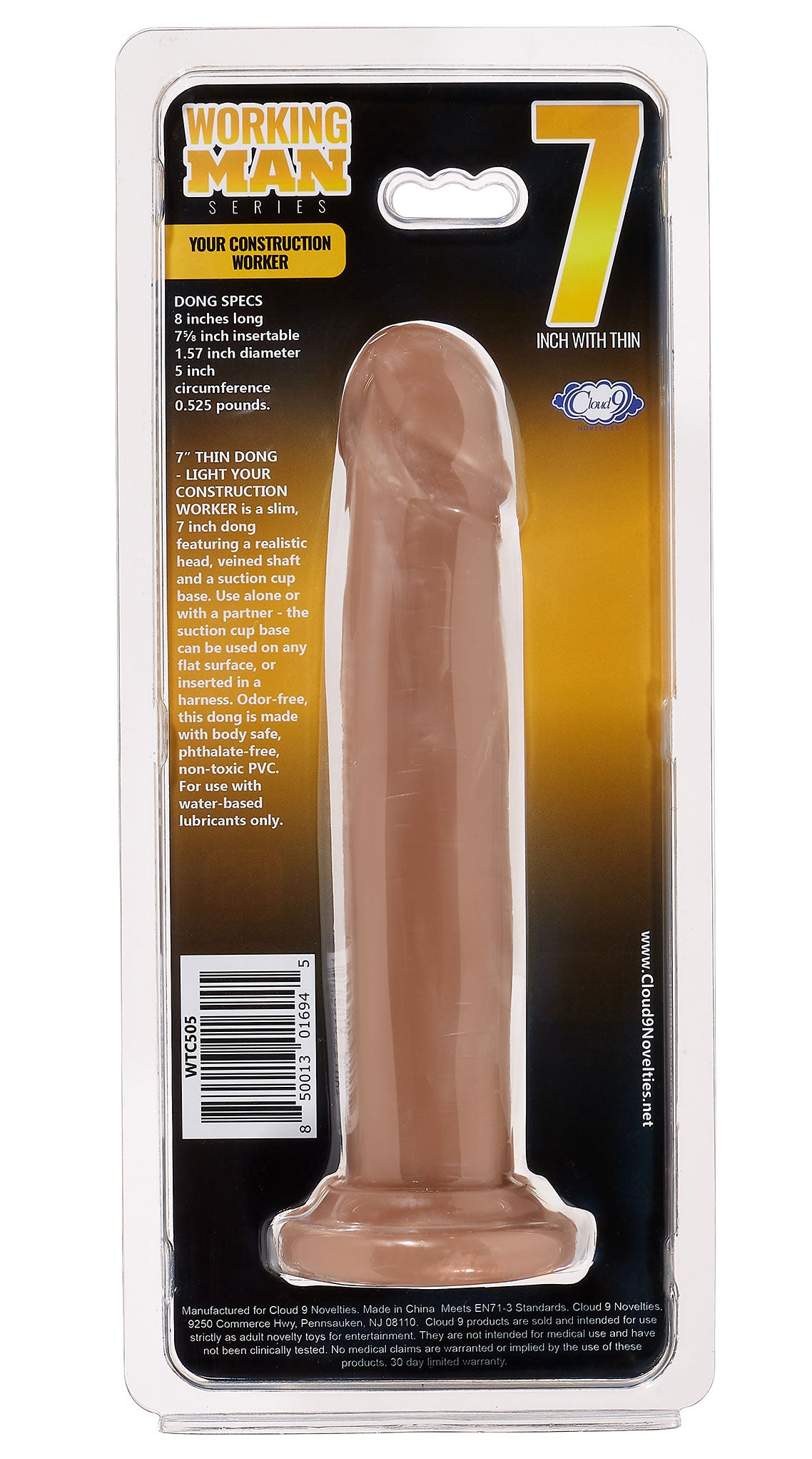 Cloud 9 Working Man 7 Inch - Your Construction Worker - Light WTC505 850013016945 from EdgingWarehouse.com where we sell the best male sex toys and fleshlight type strokers for masturbation, edging and gooning and other men's health and sexual wellness it