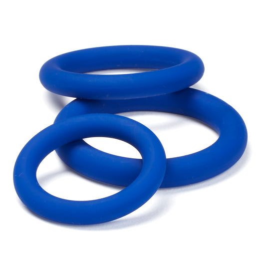 Pro Sensual Silicone Cock Ring 3 Pack - Blue | WTC85214