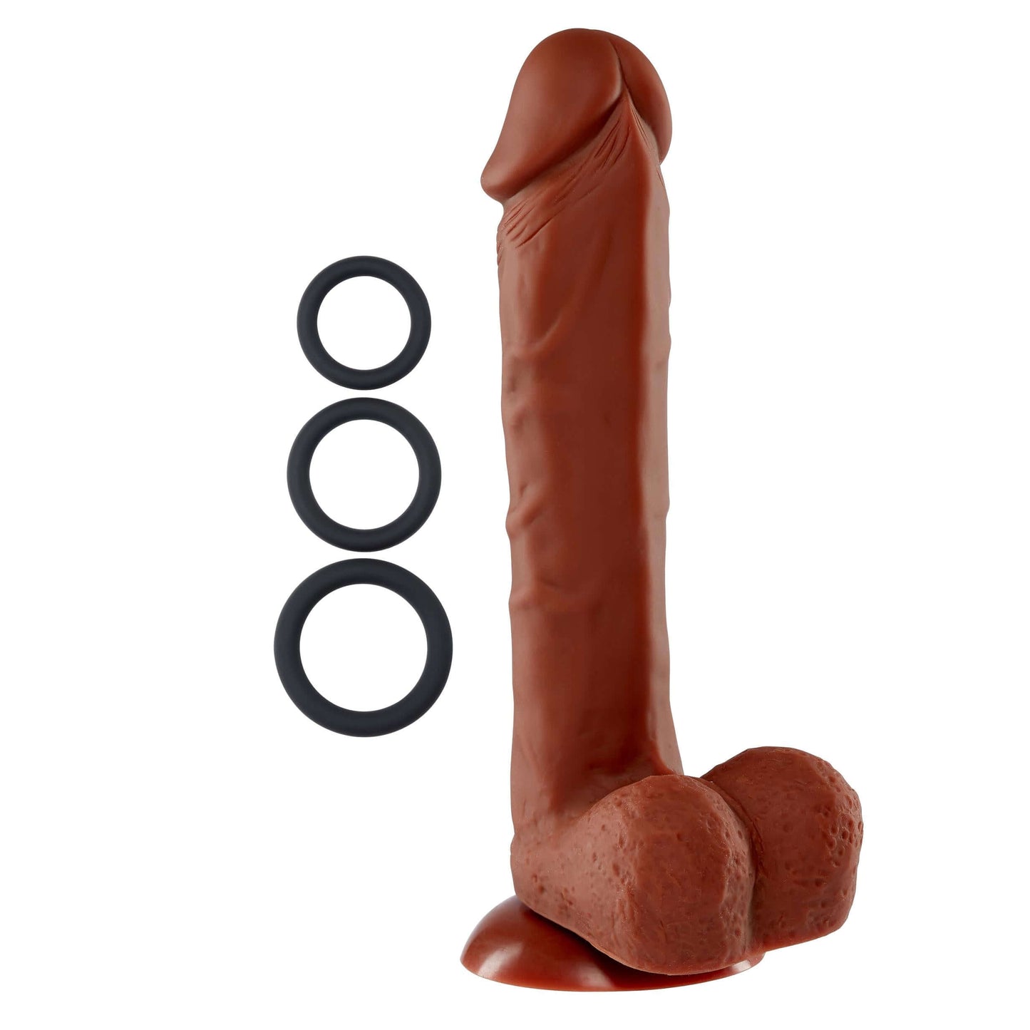 9 Inch Silicone Pro Odorless Dong - Brown | WTC852905