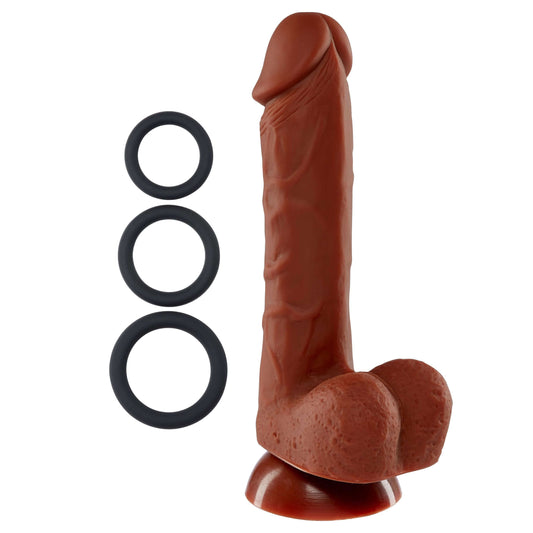 7 Inch Silicone Pro Odorless Dong - Brown | WTC85912