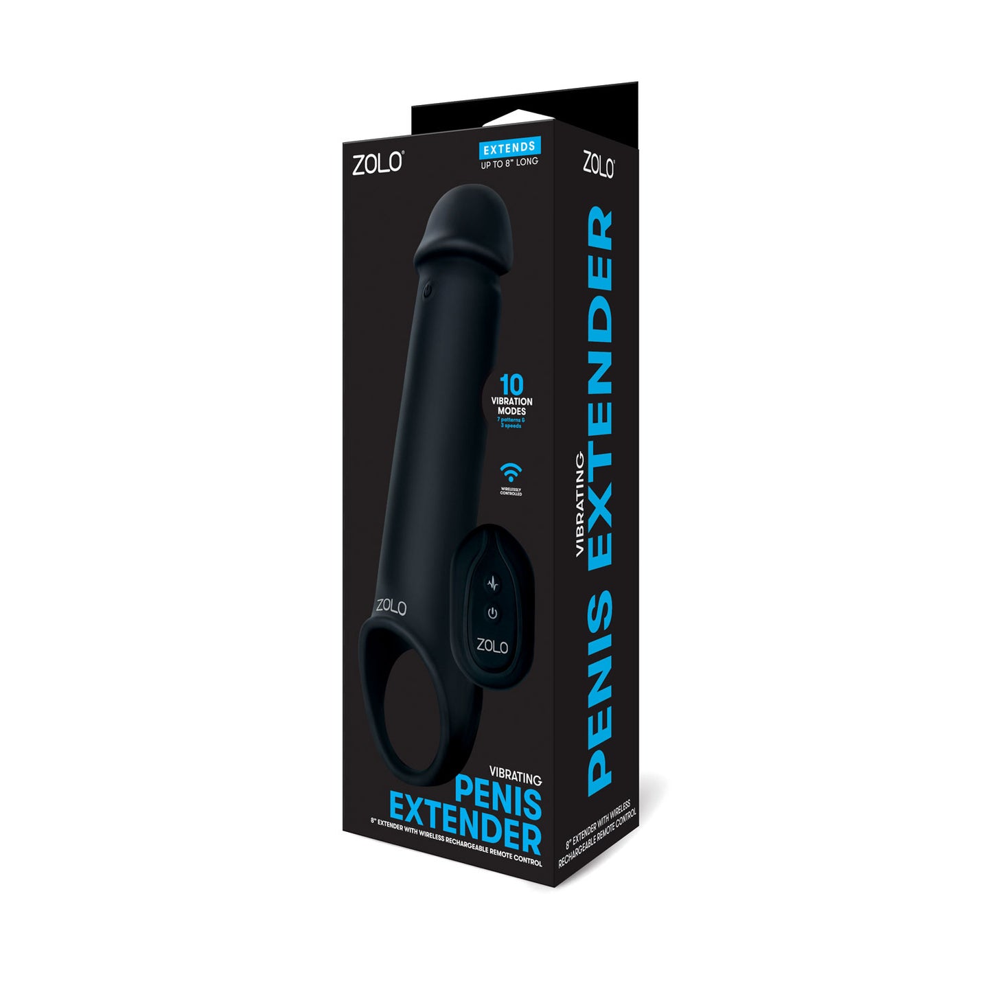 Zolo Vibrating Penis Extender - Black | X-ZO-6072