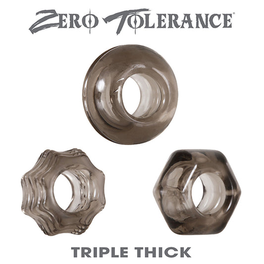 Triple Thick Cockrings ZE-CR-3237-2 844477013237 from EdgingWarehouse.com where we sell the best male sex toys and fleshlight type strokers for masturbation, edging and gooning and other men's health and sexual wellness items.